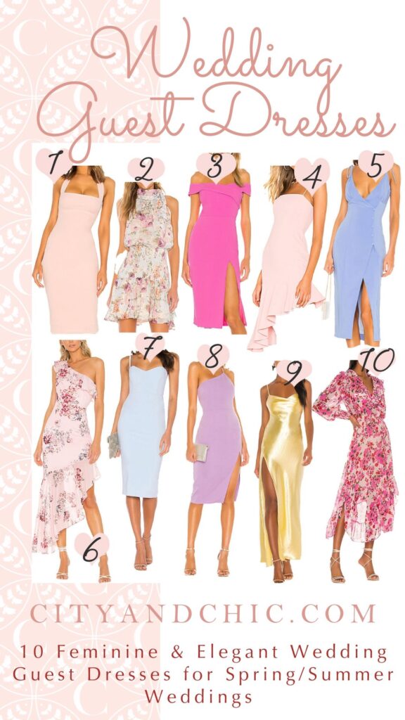 10 feminine and elegant wedding guest dresses for Summer Weddings